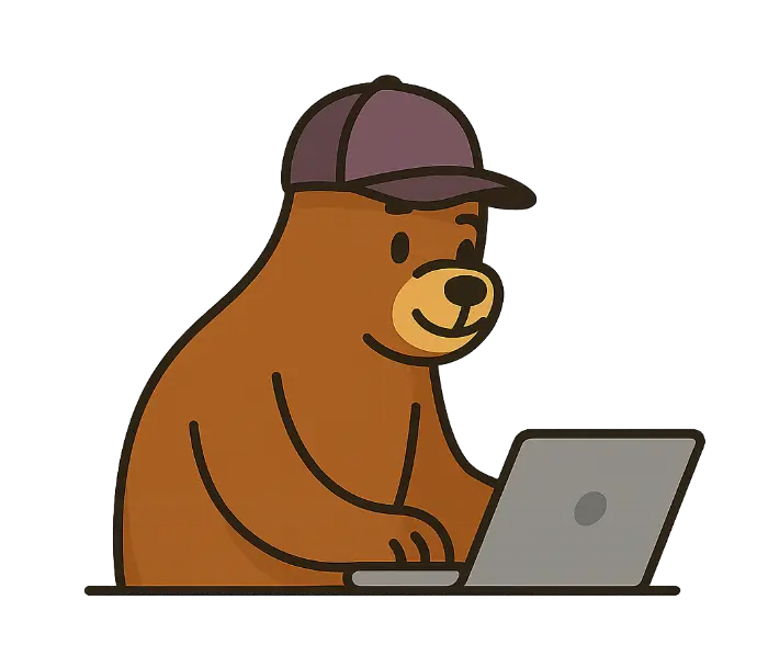 Mascotte MakerFlash en train de travailler sur un projet d’impression 3D